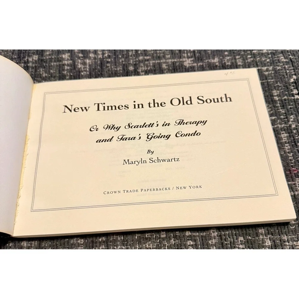 Crown New Times in the Old South Excellent Maryln Schwartz Humor Paperback